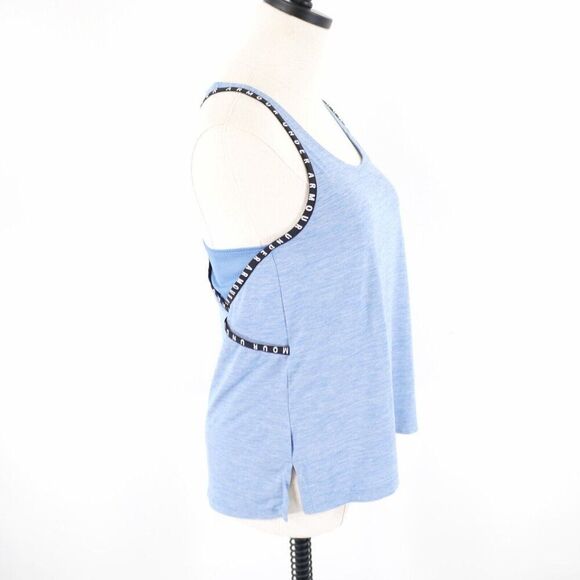Under Armour Blue Tank Top Small Heatgear Activewear Loose - Picture 7 of 8